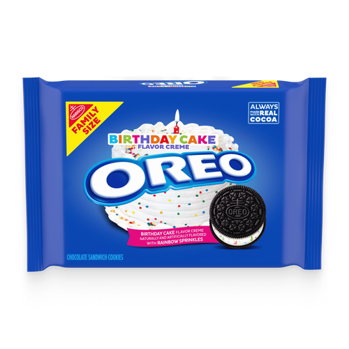 Birthday Cake Creme Chocolate Sandwich Cookies, Family Size S8