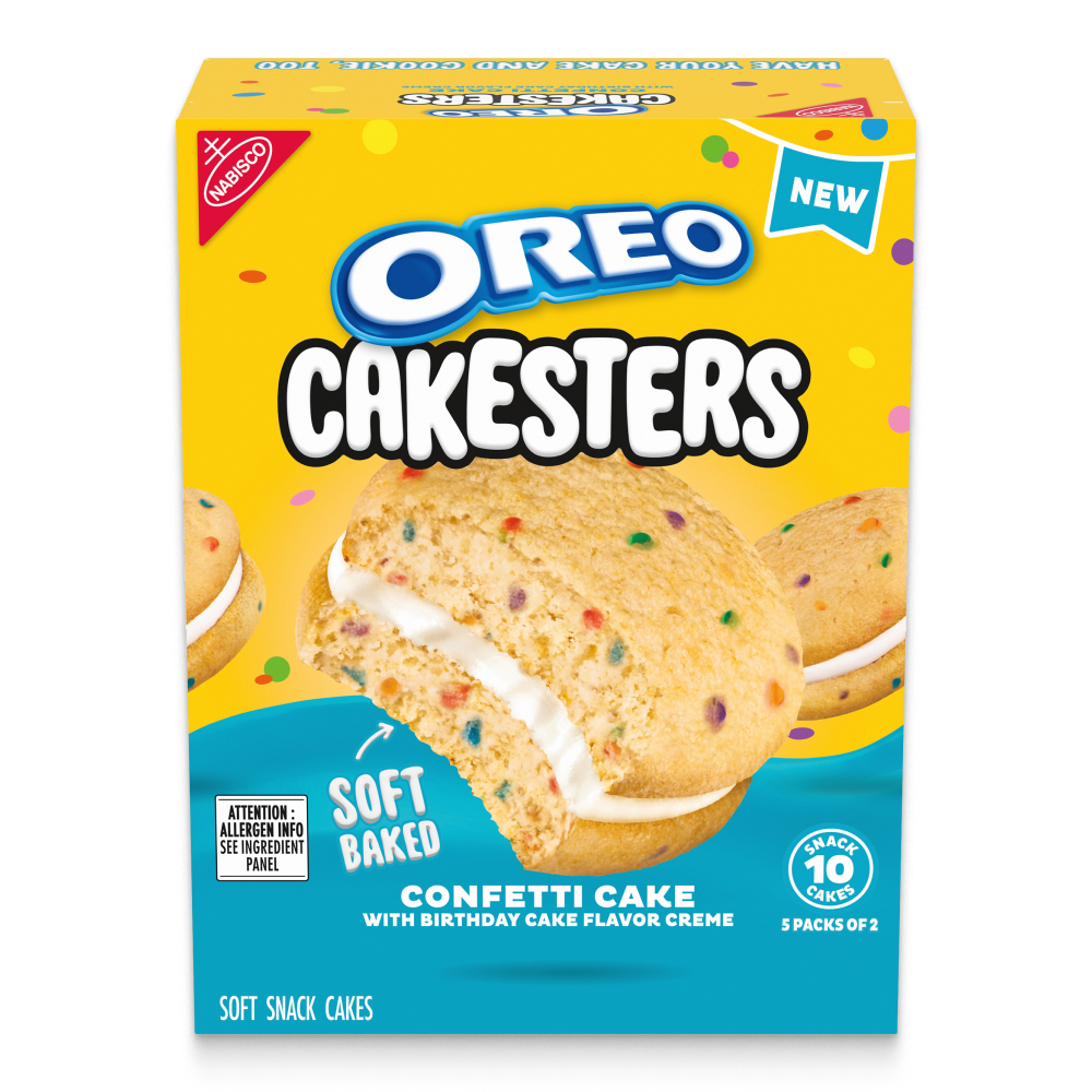 Cakesters Confetti Cake Soft Snack Cakes, Snack Packs U3