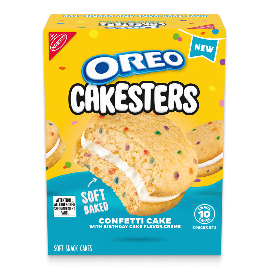 Cakesters Confetti Cake Soft Snack Cakes, Snack Packs U3