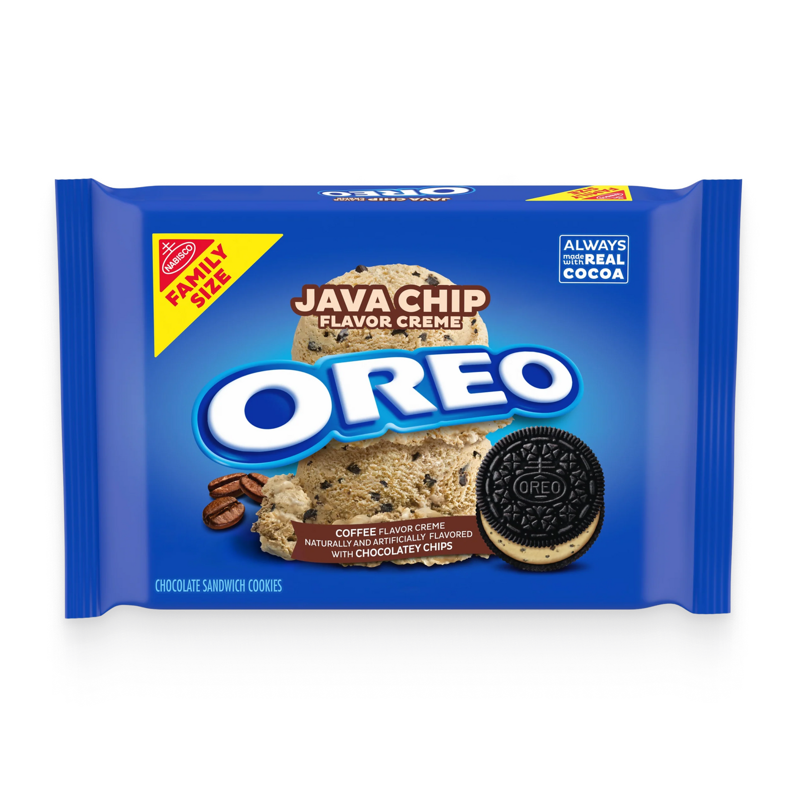 Java Chip Creme Chocolate Sandwich Cookies, Family Size T1
