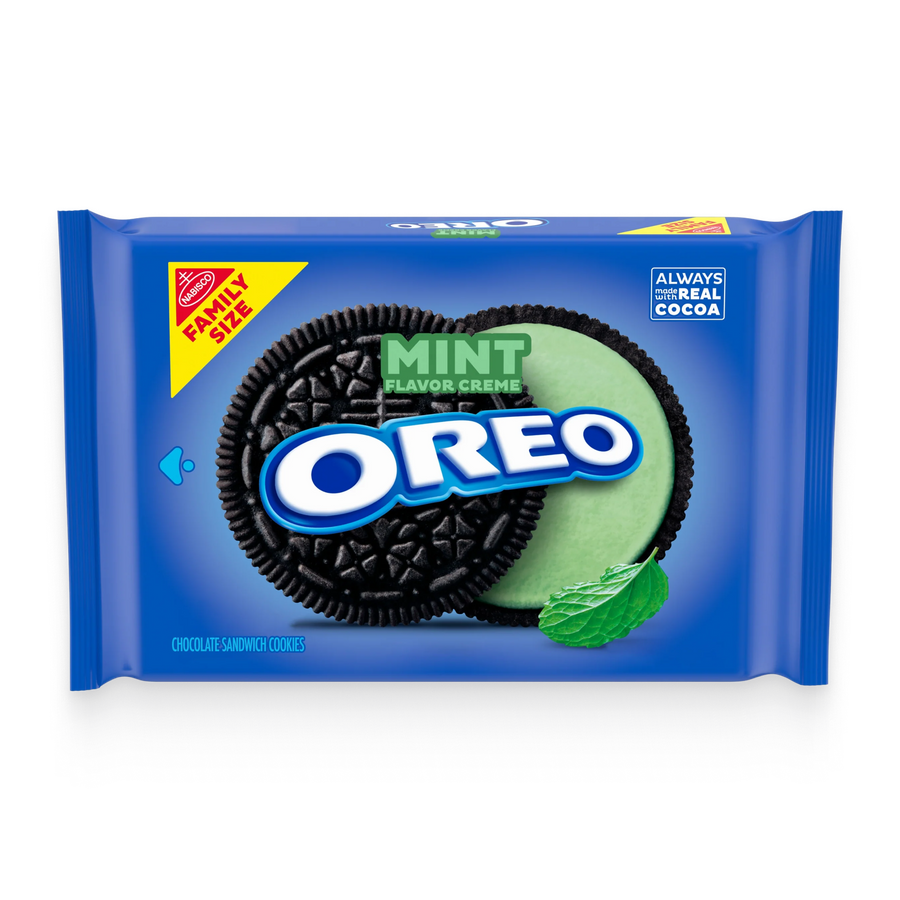 Mint Creme Chocolate Sandwich Cookies, Family Size W2