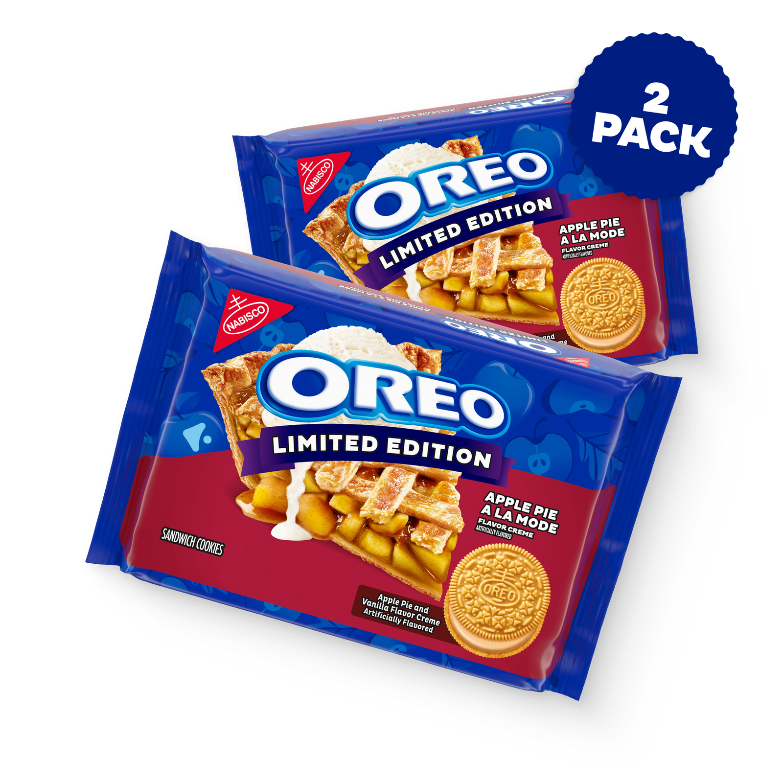 Apple Pie a la Mode Sandwich Cookies, Limited Edition, 2 Pack U2