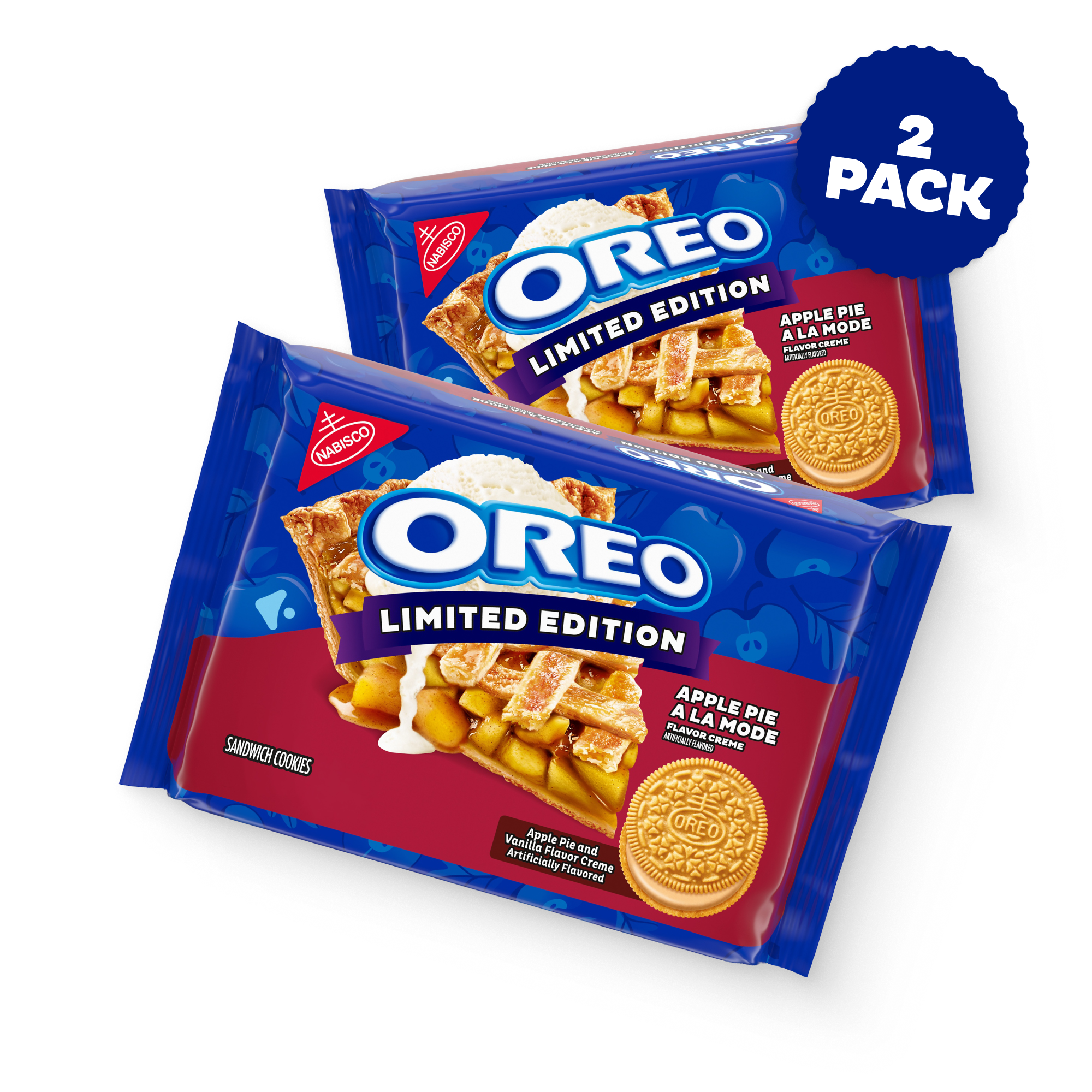 Apple Pie a la Mode Sandwich Cookies, Limited Edition, 2 Pack U2