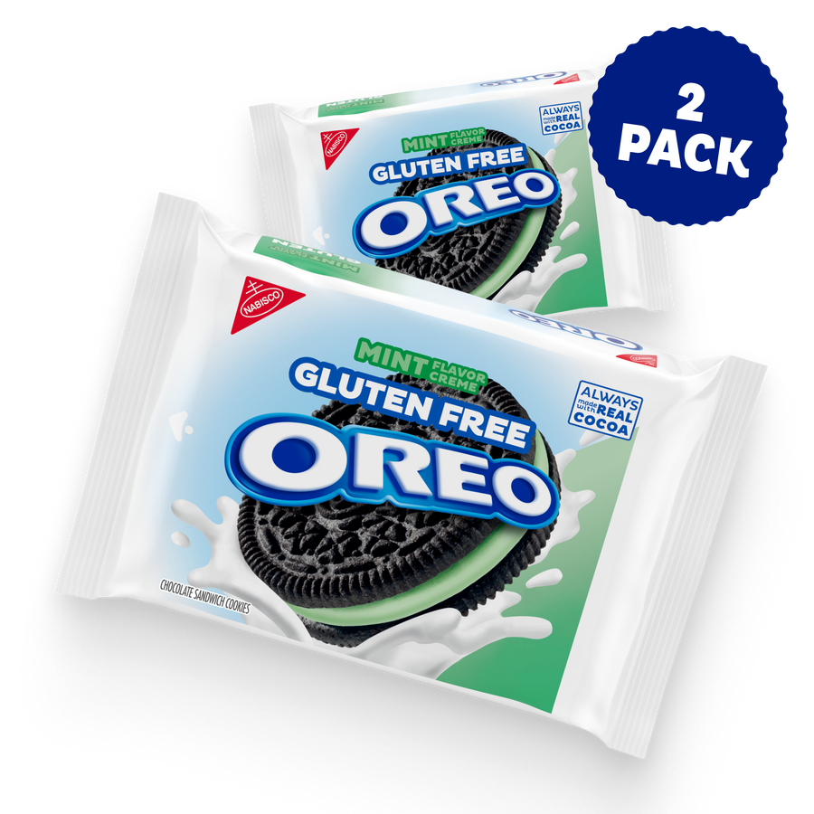 Gluten Free Mint Creme Chocolate Sandwich Cookies, 2 Pack U5