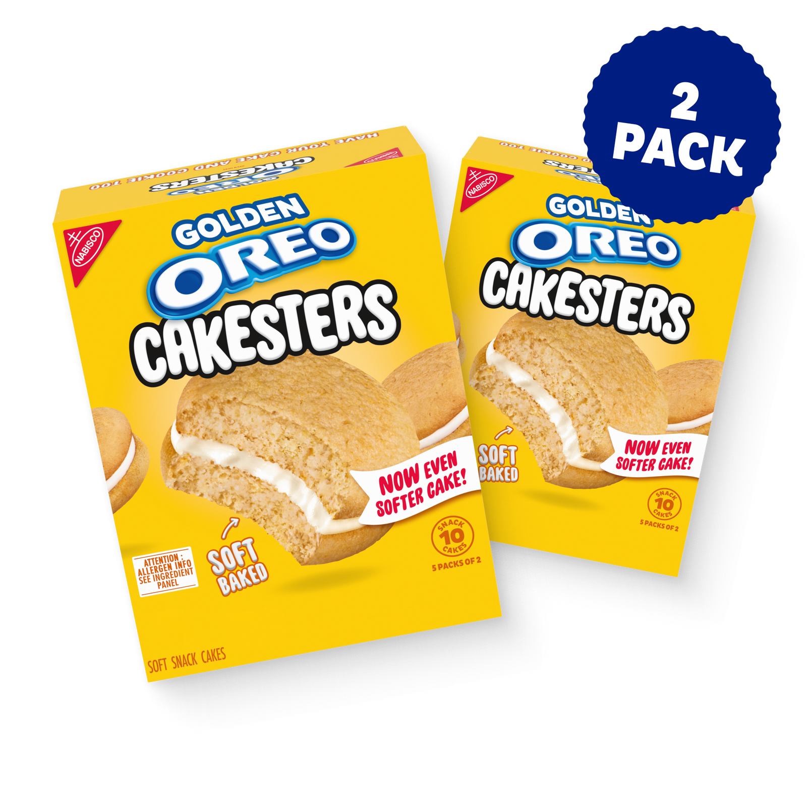 Golden Cakesters Soft Snack Cakes, Snack Packs, 2 Pack S4