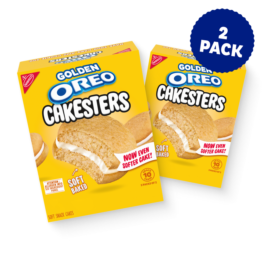 Golden Cakesters Soft Snack Cakes, Snack Packs, 2 Pack S4