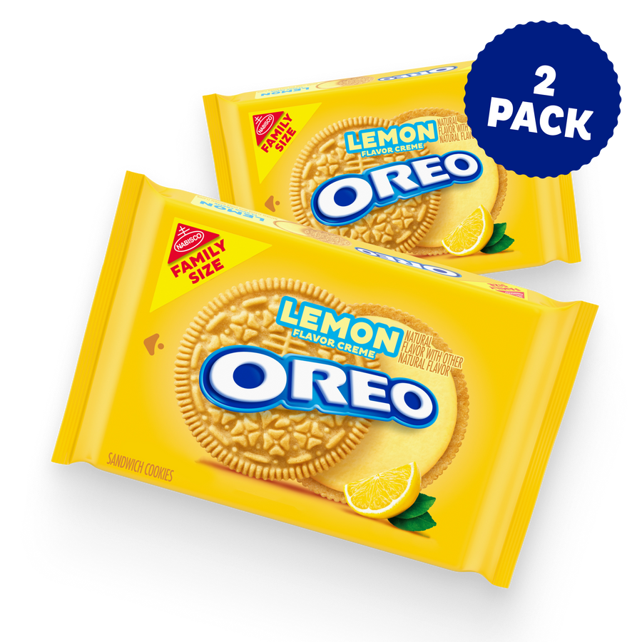 Lemon Creme Sandwich Cookies, Family Size, 2 Pack S0