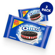 Mega Stuf Chocolate Sandwich Cookies, Family Size, 2 Pack W2