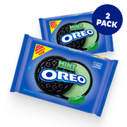 Mint Creme Chocolate Sandwich Cookies, Family Size, 2 Pack V8