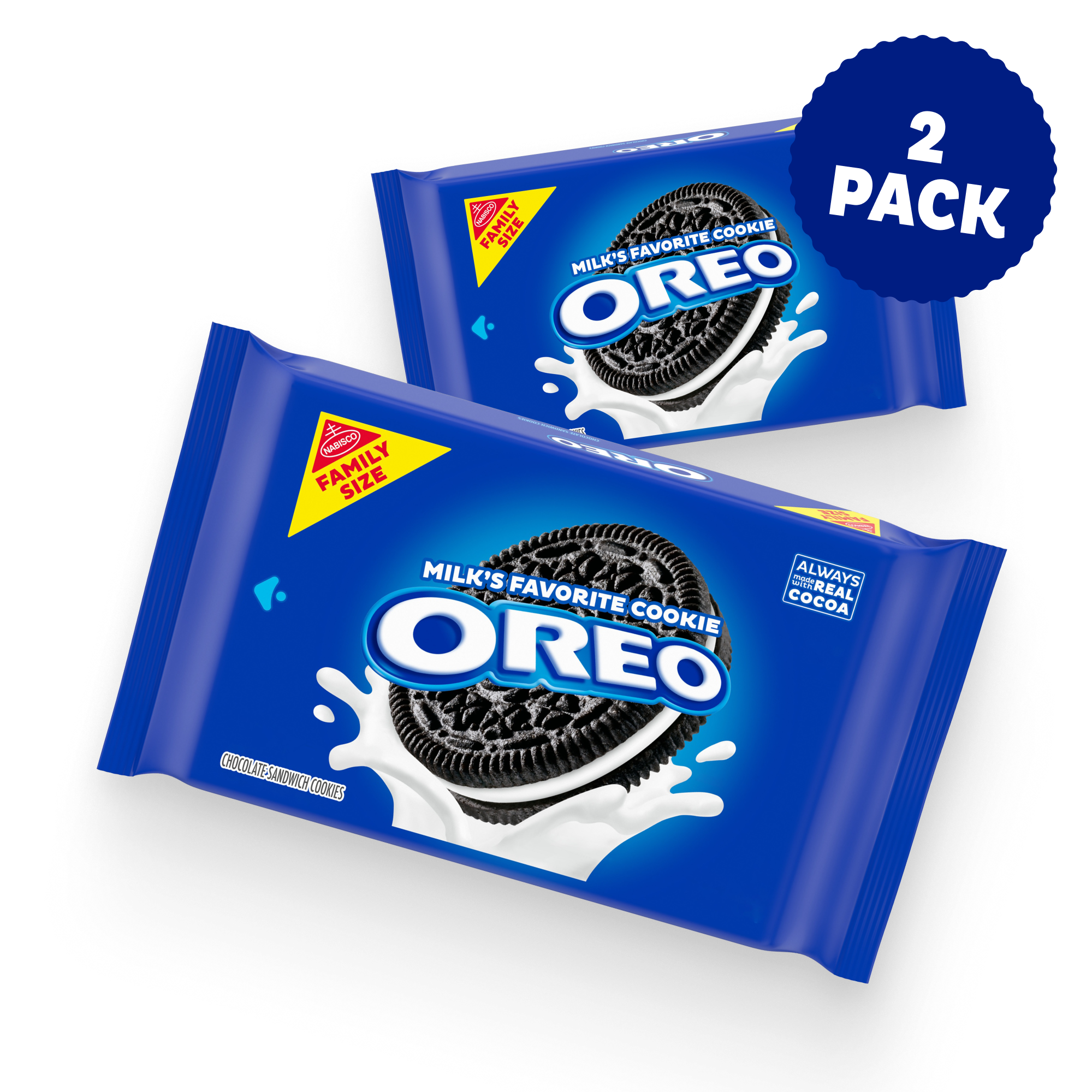 Chocolate Sandwich Cookies, Family Size, 2 Pack Y3