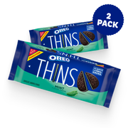 Thins Mint Creme Chocolate Sandwich Cookies, Family Size, 2 Pack S1
