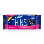 Thins Extra Stuf Chocolate Sandwich Cookies, Family Size Y9
