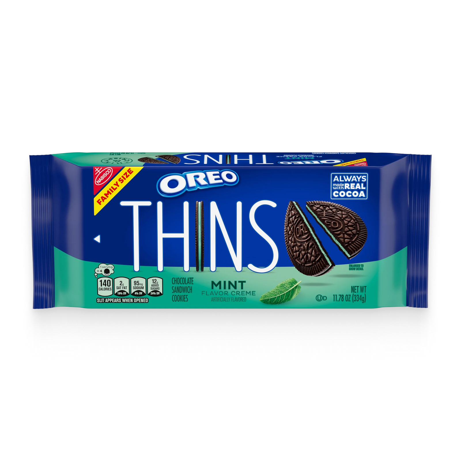 Thins Mint Creme Chocolate Sandwich Cookies, Family Size V4