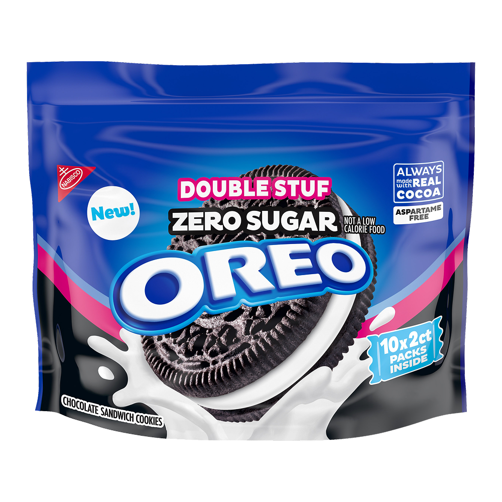 Zero Sugar Double Stuf Chocolate Sandwich Cookies, Snack Packs Y4