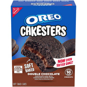 Cakesters Double Chocolate Soft Snack Cakes, Snack Packs, 2 Pack W2