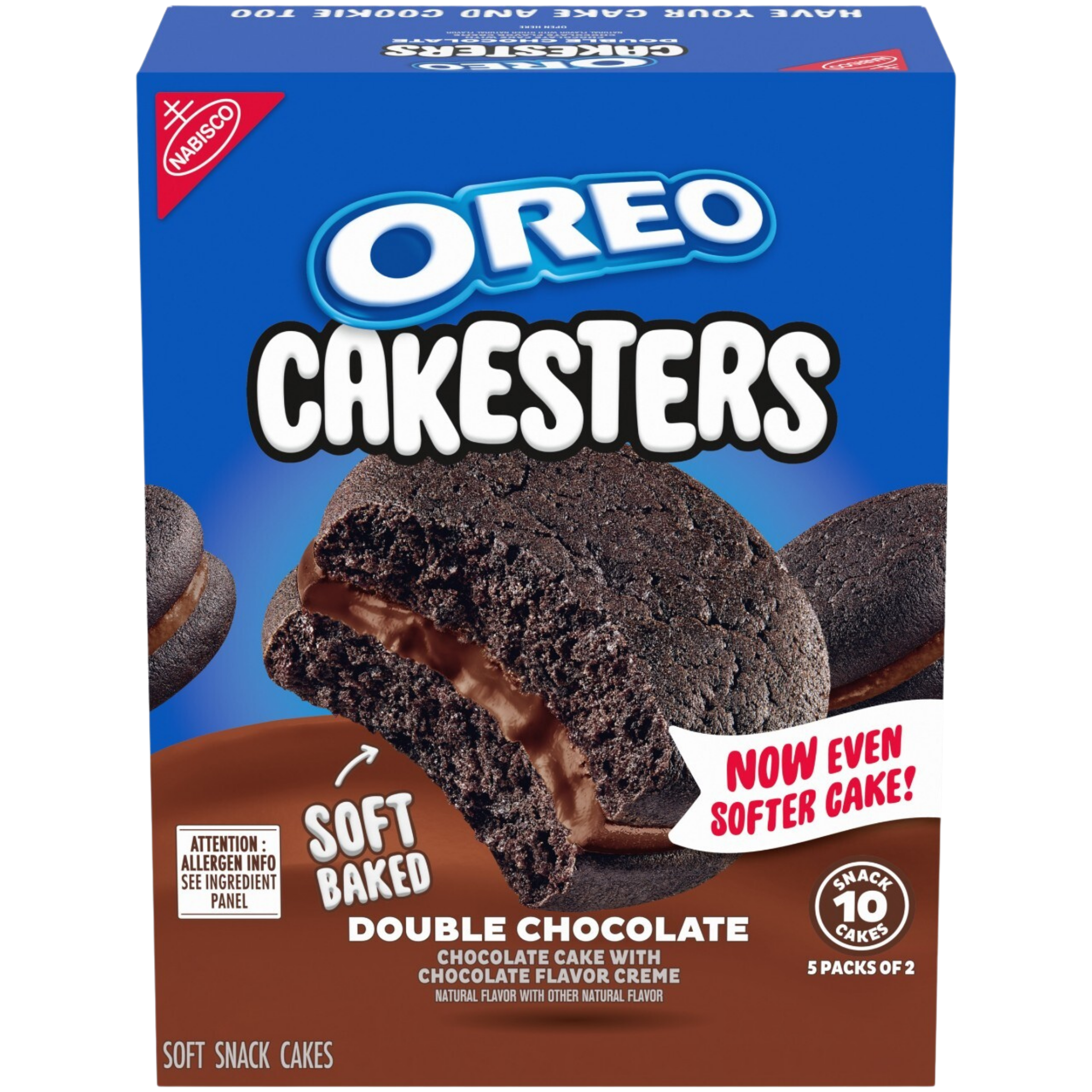 Cakesters Double Chocolate Soft Snack Cakes, Snack Packs Z6
